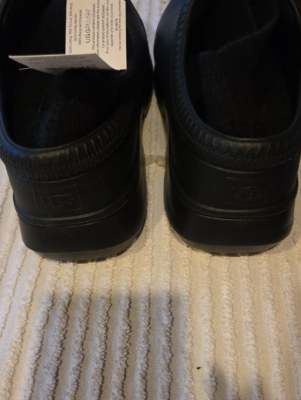 UGG Black Rubber Slide Clogs Size 10 - Picture 8 of 8